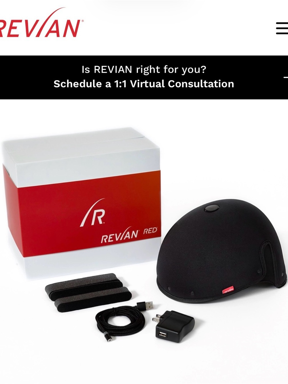 Revian hair red light Smart Head Wellness Device - Black